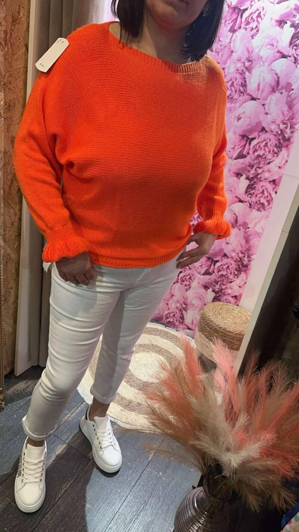 Pull manche frou-frou