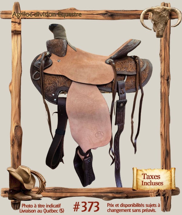 #373 Selle en cuir Western Wade 16 pouces
