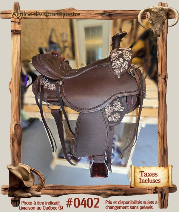 #402 Selle en cuir Western Wade 16 pouces