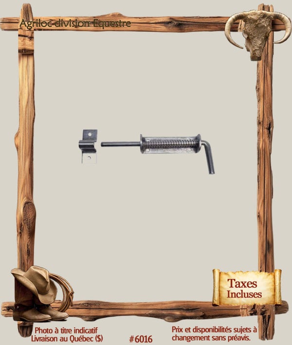 #6016 Loquet de barrière à ressort de 8-1/2"