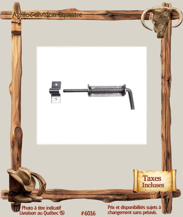 #6016 Loquet de barrière à ressort de 8-1/2"