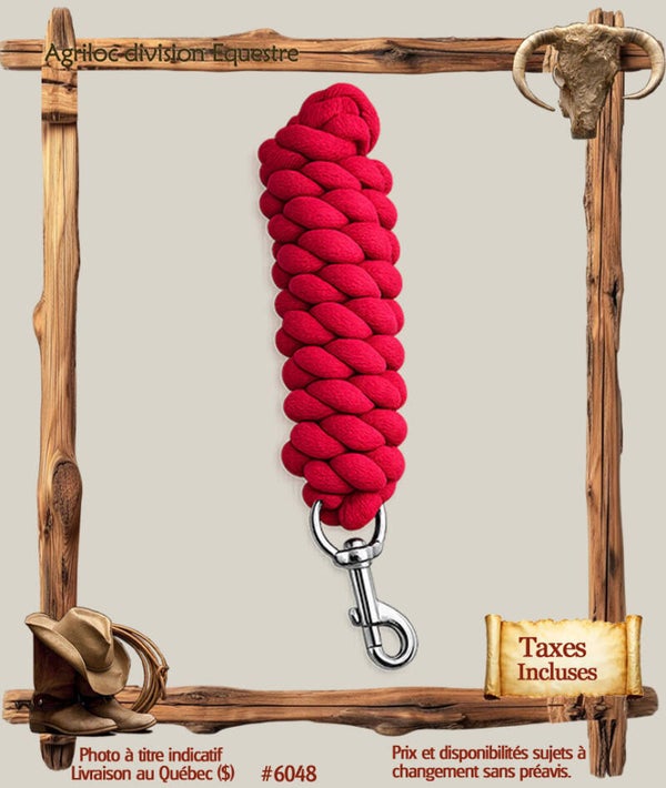 #6048RG Longe d'attache en coton tressé