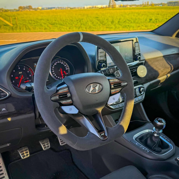 Heated Alcantara Flat Bottom Steering Wheel