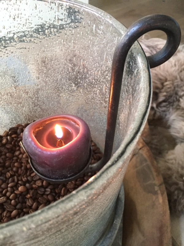 S-Hangkandelaar - Stompkaars - ijzer