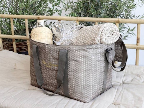 Koeltas met Handvat en Schouderband -Mocca Large-