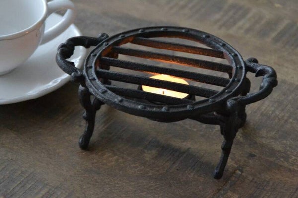 Rechaud warmhouder - enkel rond - gietijzer Landelijk