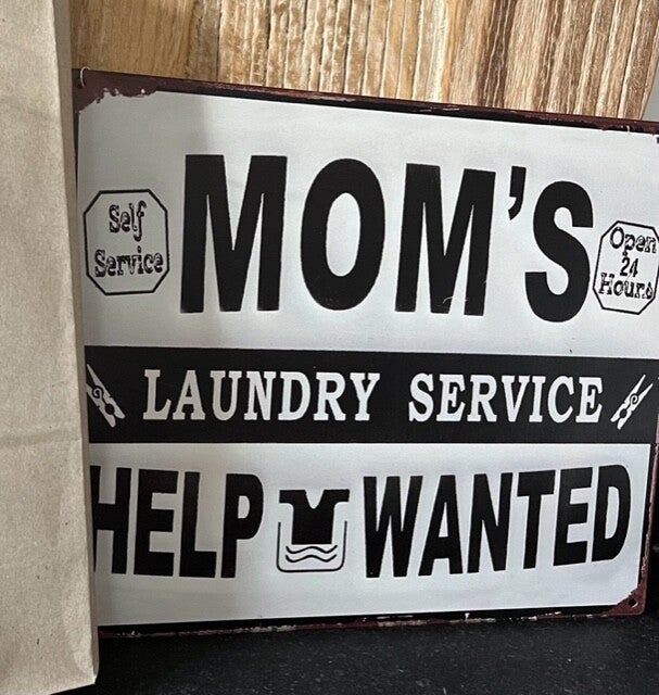 Tekstbord / Wandbord - MOM'S Laundry Service-