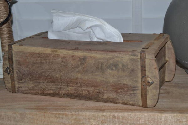 Tissue Box / doos Oude Baksteen Mal - Vintage Landelijk -