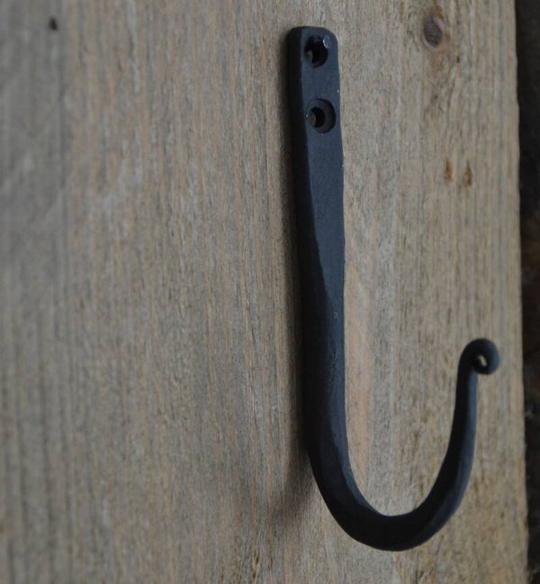Wandhaakje - Old French Black - smeedijzer Landelijk