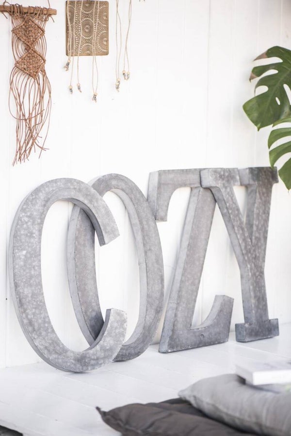 COZY Letters Zinc