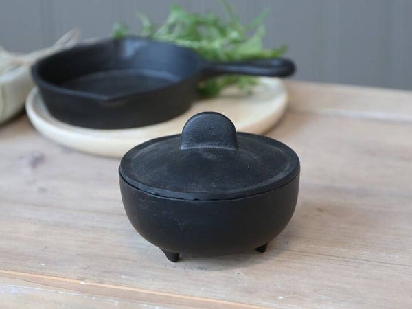 Potje met Deksel - Gietijzer Black -