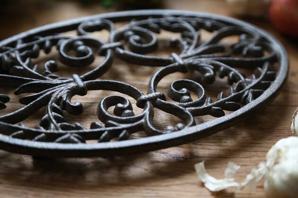 Pannen-Potten Onderzetter 'Ovaal' gietijzer