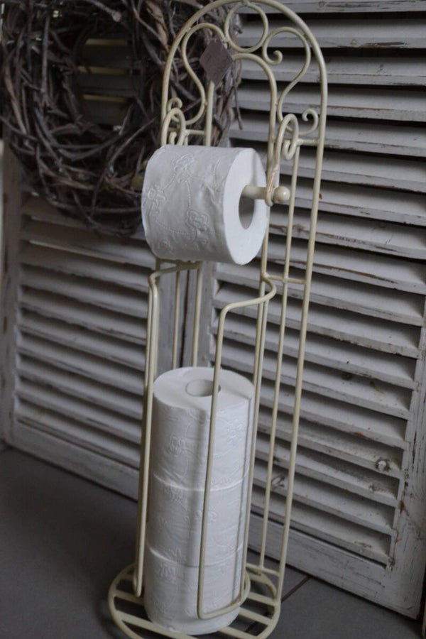 Staand Wc-Rolhouder + Reserve 'Creme' Landelijk