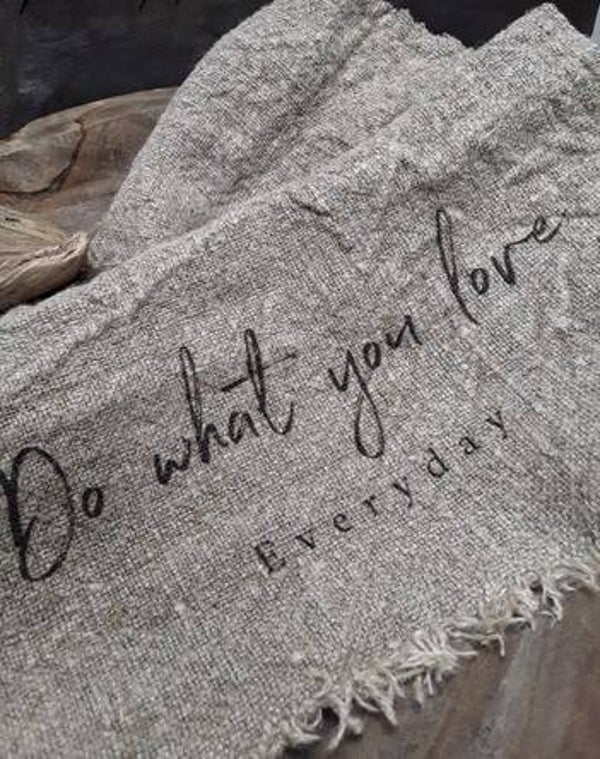 Linnen doek Shabby  - do what you love -