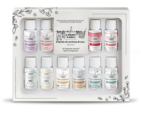Wasparfum Proefpakket/Cadeauset 10 Speciale Geuren 10x20ml - Il Bucato di Adele