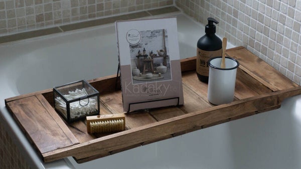 Badbrug / Opbergbak - Oud Hout