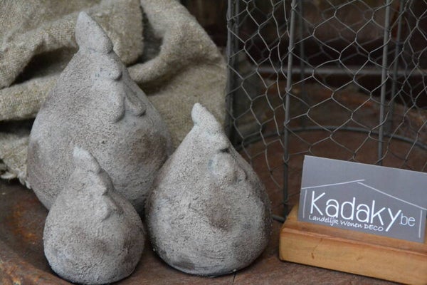 Kippen Family -old beige- set/3