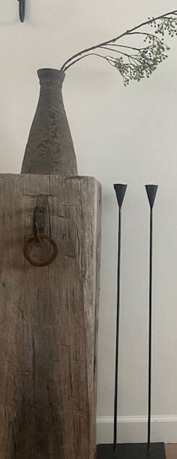 Vloerkandelaar Waxine/T-lichtje - Smeedijzeren - Landelijk Artisan Home