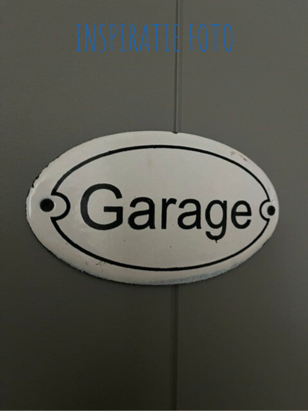 Deurbordje / Tekstbord - Garage - emaille