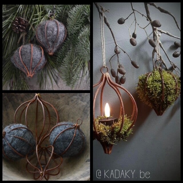 Draadbol - Draadbal Puntvormig - roest metaal - Landelijk Stoer