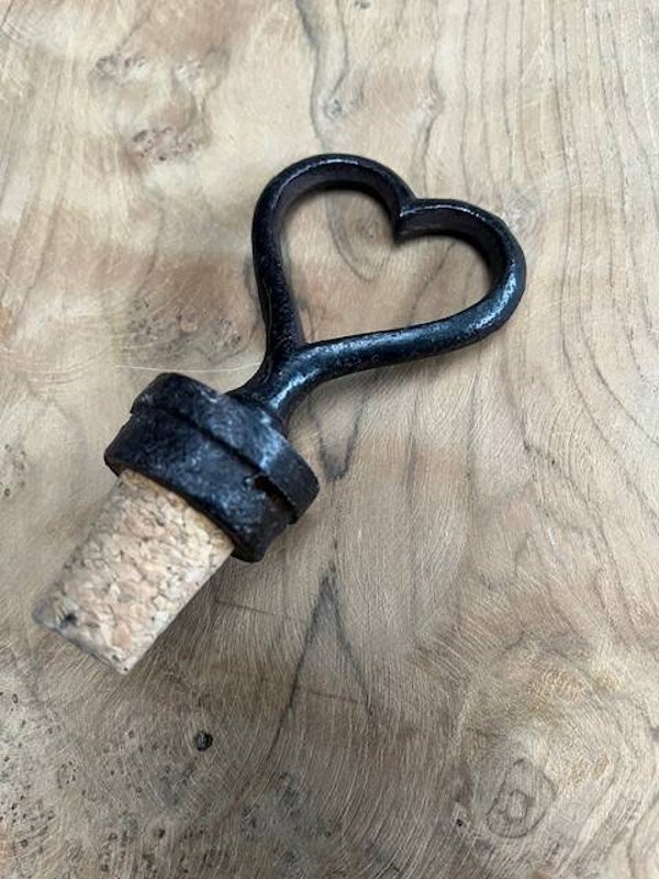 Kurk fles - Hartje smeedijzer - conische vorm