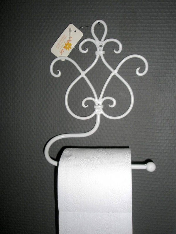 WC - Papier Rolhouder - Sierlijke - Landelijk - wit Clayre & Eef