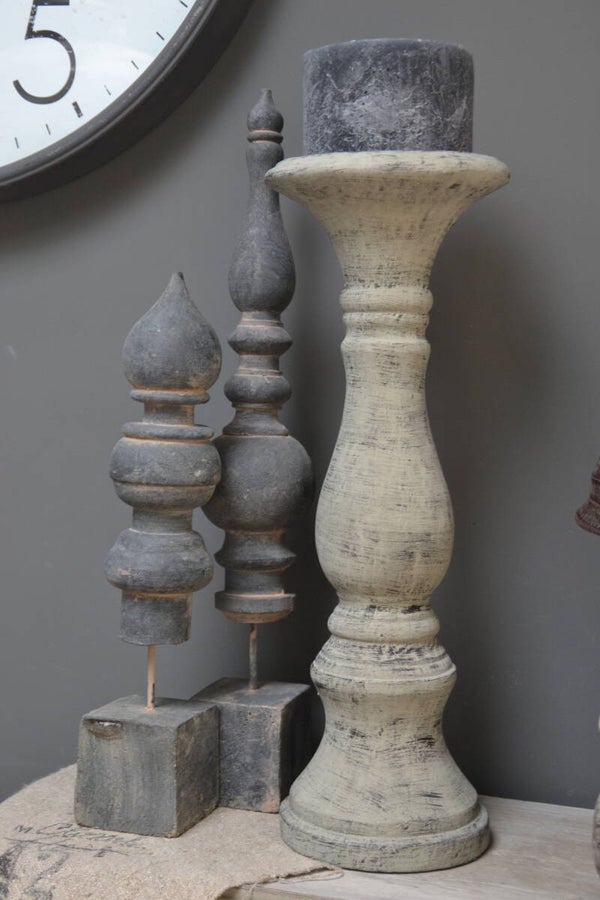 Hoge Kandelaar / Baluster / Poer - Classic Brown - Landelijk Brynxz