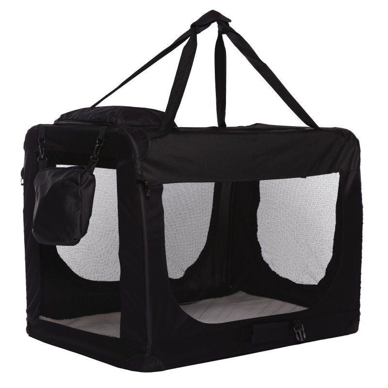 TOPMAST Faltbare Hundebox schwarz