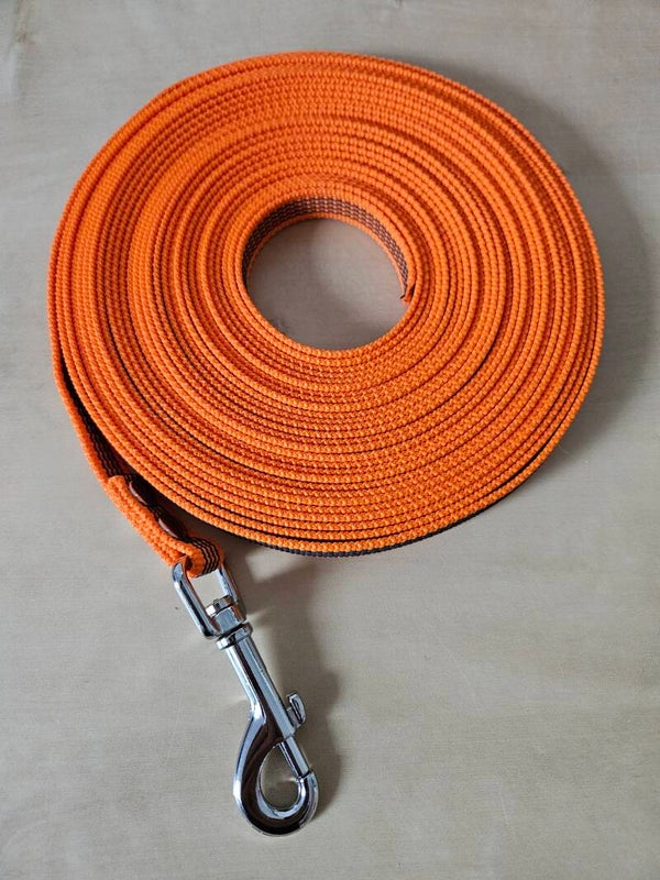 Gummierte Ausbildungsleine 15mm orange