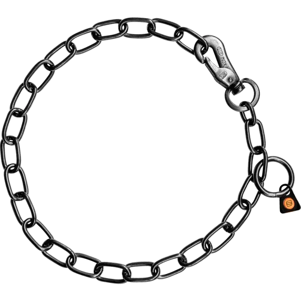 SPRENGER Halskette Edelstahl schwarz mit Karabiner kurzgliedrig