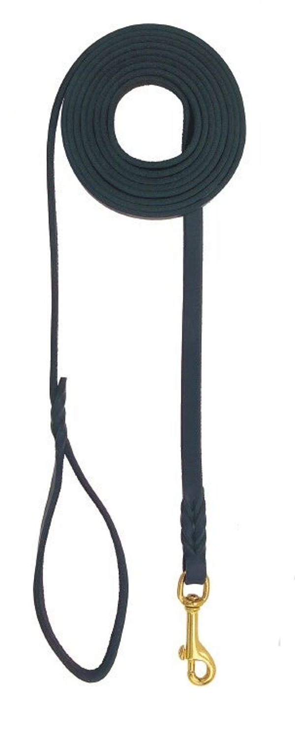 Ledersuchleine Bolzenkarabiner messing mit HS