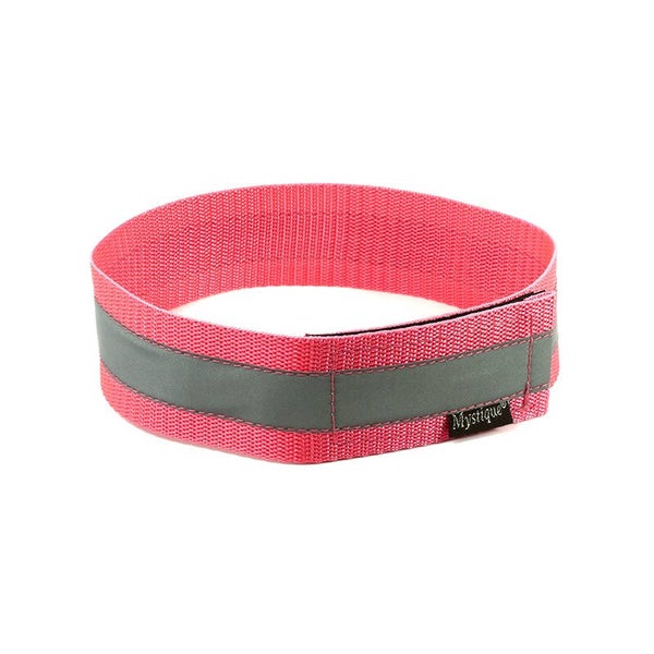 MYSTIQUE Signalhalsband mit Klettverschluß pink
