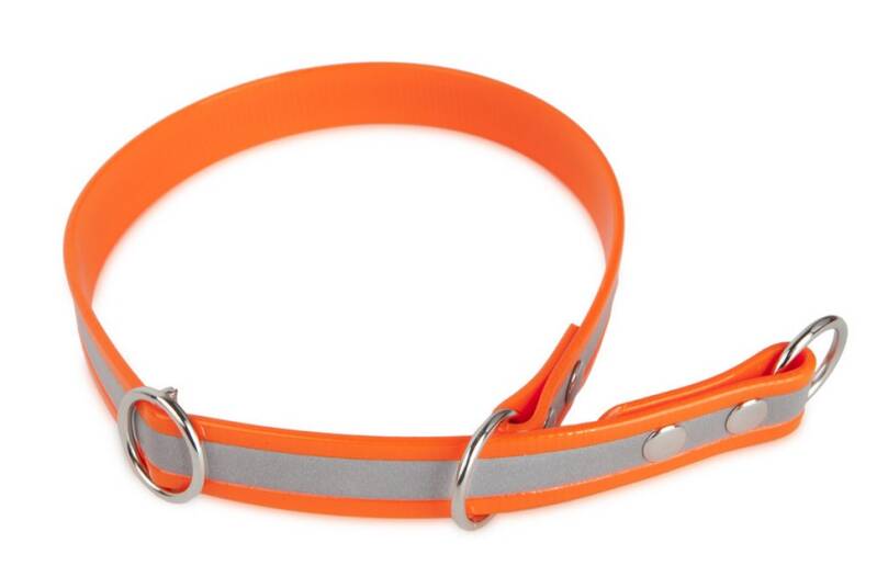 Halsband BioThane® mit Zugbegrenzung 25mm Reflex