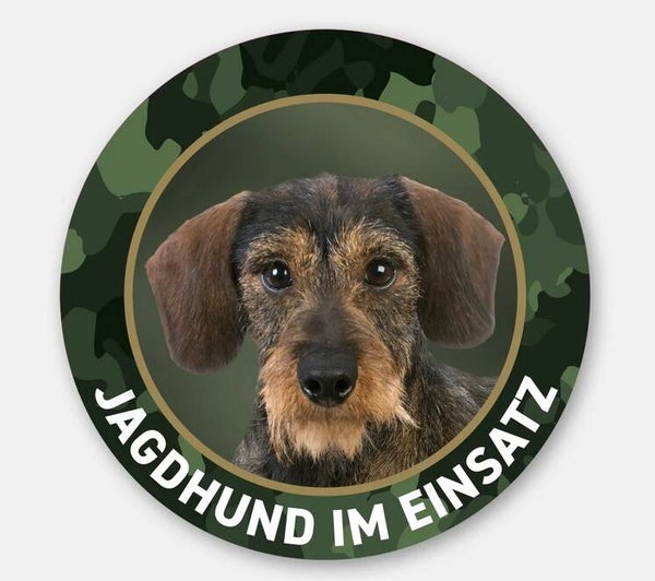 Jagdaufkleber Premium rund