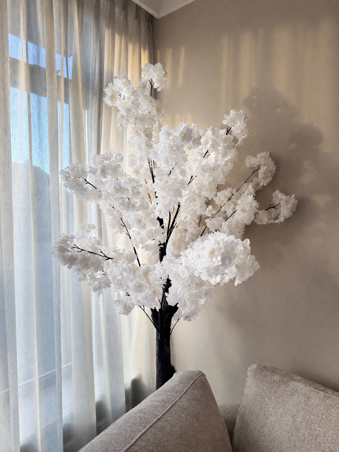 BLOESEMBOOM 160 CM | WIT BEIGE