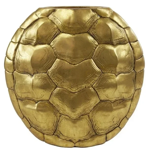 LIGHT & LIVING VAAS TURTLE | GOLD (GROOT)