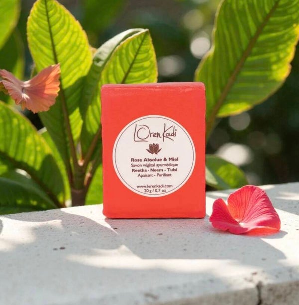 Mini savon « rose absolue & miel » 20g
