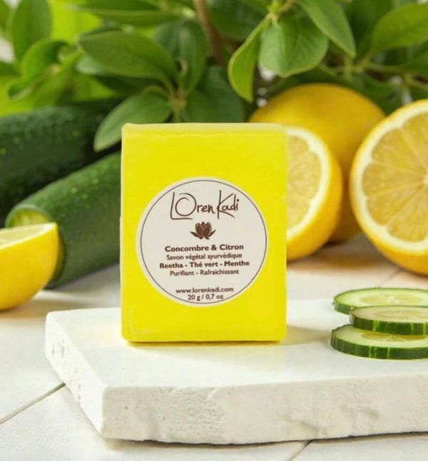 Mini savon «  concombre & citron » 20g