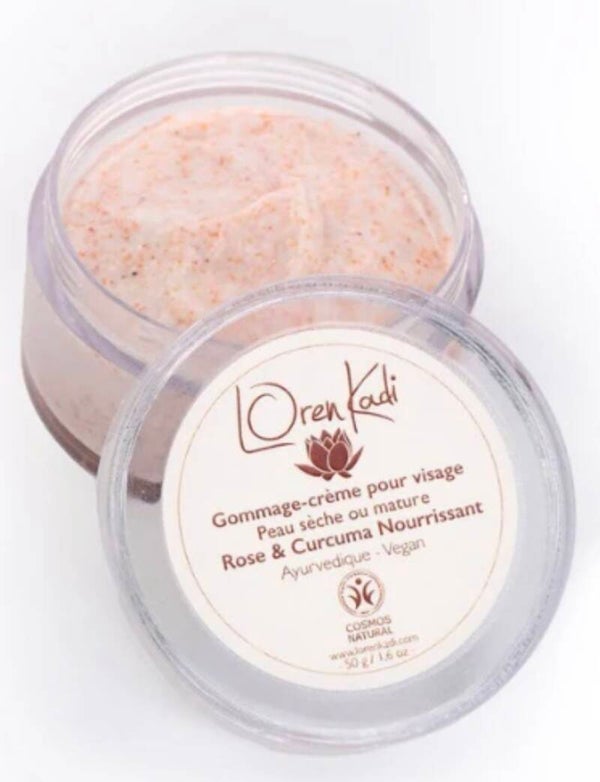 Gommage « Rose curcuma » peau sèche mature 50gr