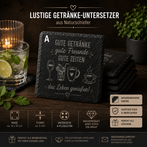 Schiefer Untersetzer