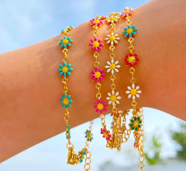 ,Bellis‘ Blumenmuster Armband