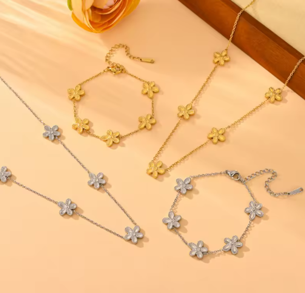 ,Daisy‘ Armband und Halskette Set