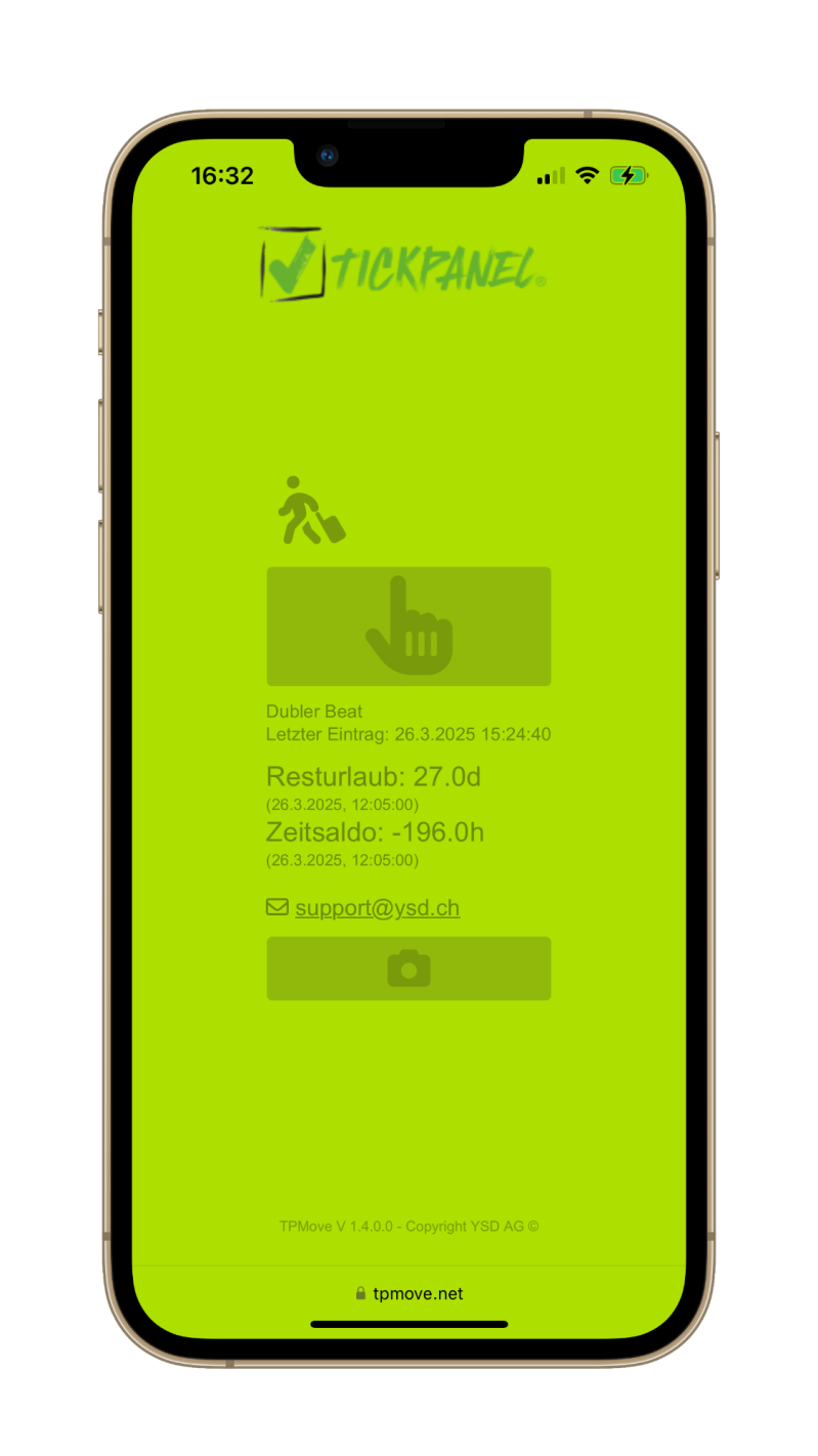TPMove, Ein/Auschecken mit dem Smartphone