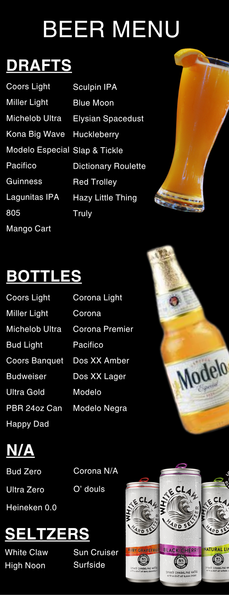 The Bench Beer Menu