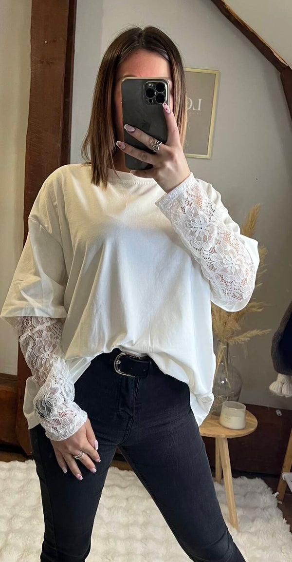 T-shirt Noémie -blanc