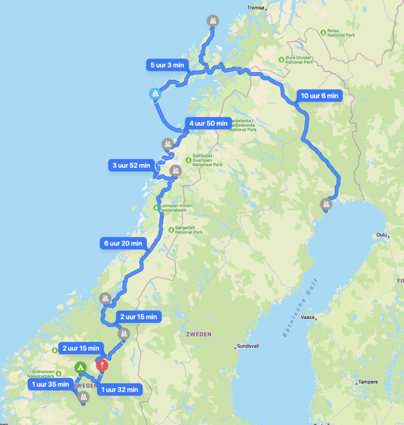 onze rit in het noorden