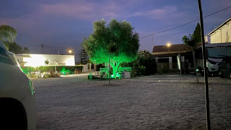 nacht op de staanplaats in Murcia