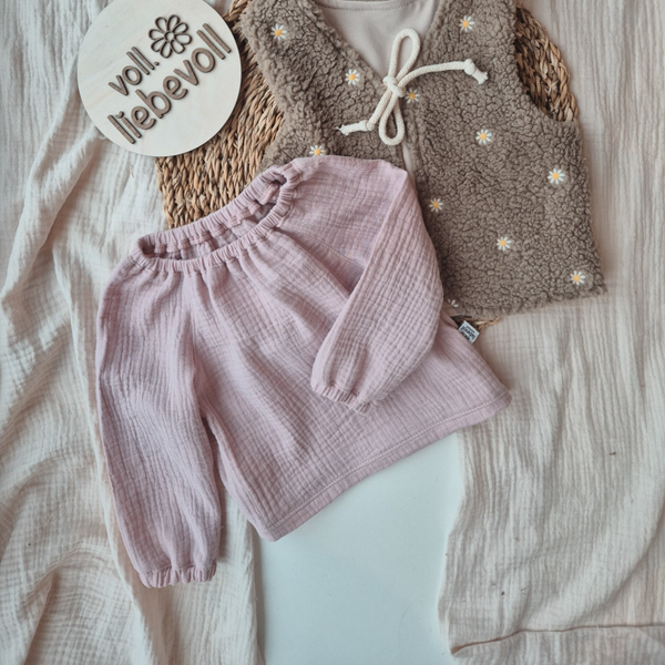 Basic Bluse - Uni - Musselin