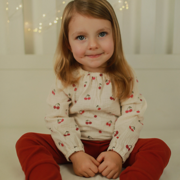 Basic Bluse - Petit Cerise - Musselin
