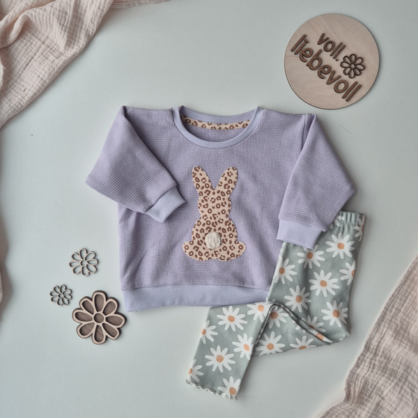 Lounge Sweater Lou | Waffelstrickjersey | Flieder | Bunny